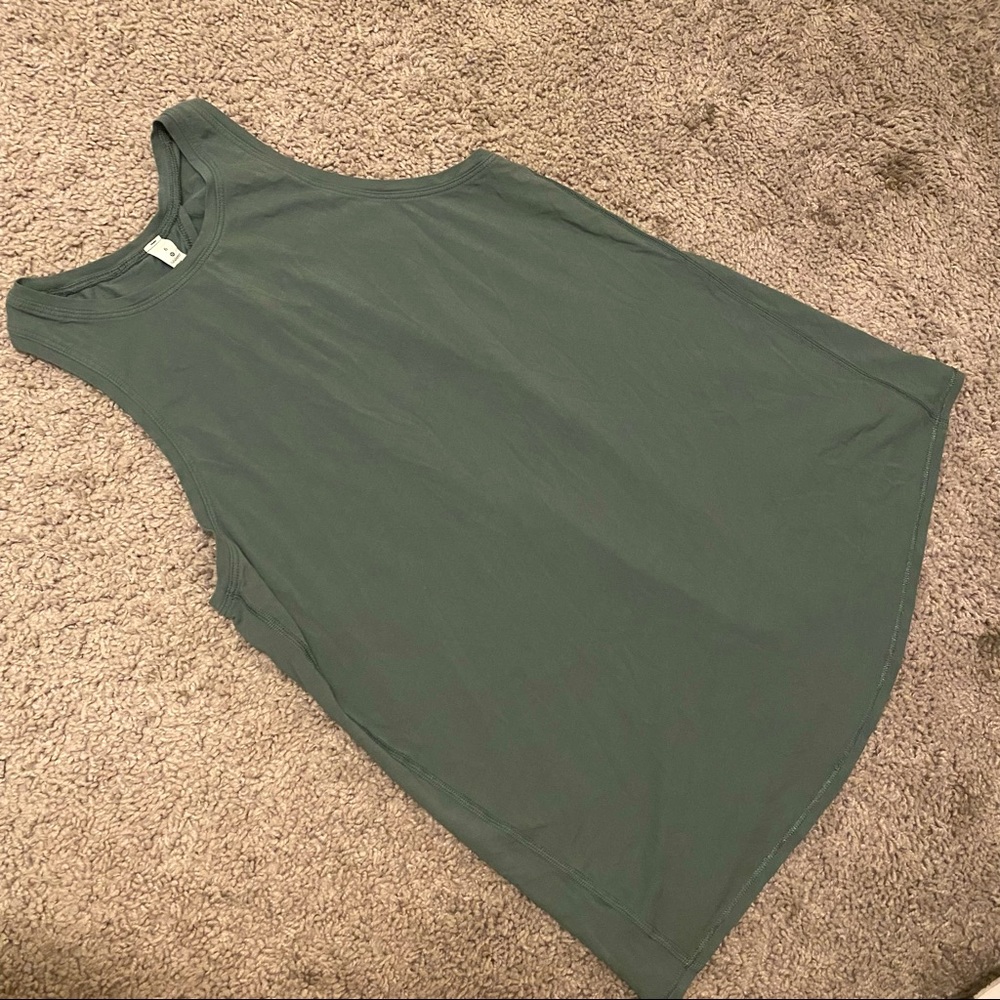 Lululemon Open Back Green Tank